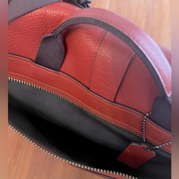 Coach Men’s Hudson Terracotta Messenger Bag Natural Soft Leather Original - Picture 8 of 8